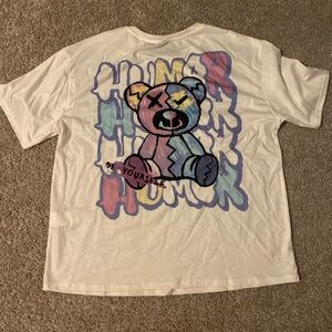 Trendy white t shirt.